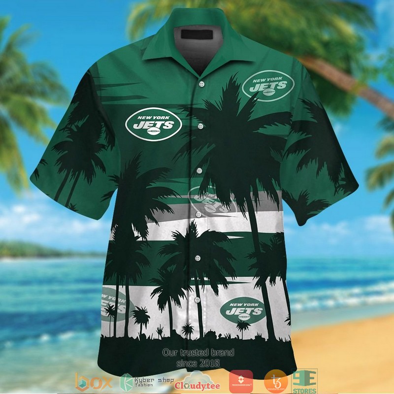 New_York_Jets_Dark_Green_coconut_island_Hawaiian_Shirt_short