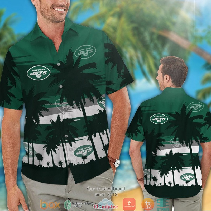 New_York_Jets_Dark_Green_coconut_island_Hawaiian_Shirt_short_1