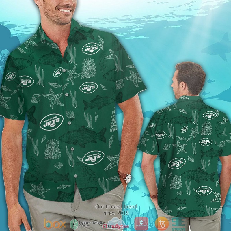 New_York_Jets_Fish_Ocean_Pattern_Hawaiian_Shirt_short_1
