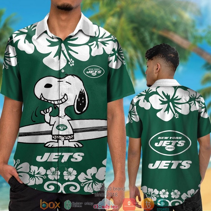 New_York_Jets_Snoopy_Hibiscus_Hawaiian_Shirt_short_1