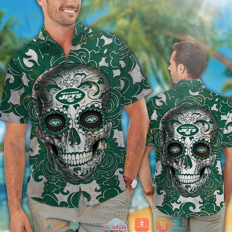 New_York_Jets_Sugar_Skull_Hawaiian_Shirt_1
