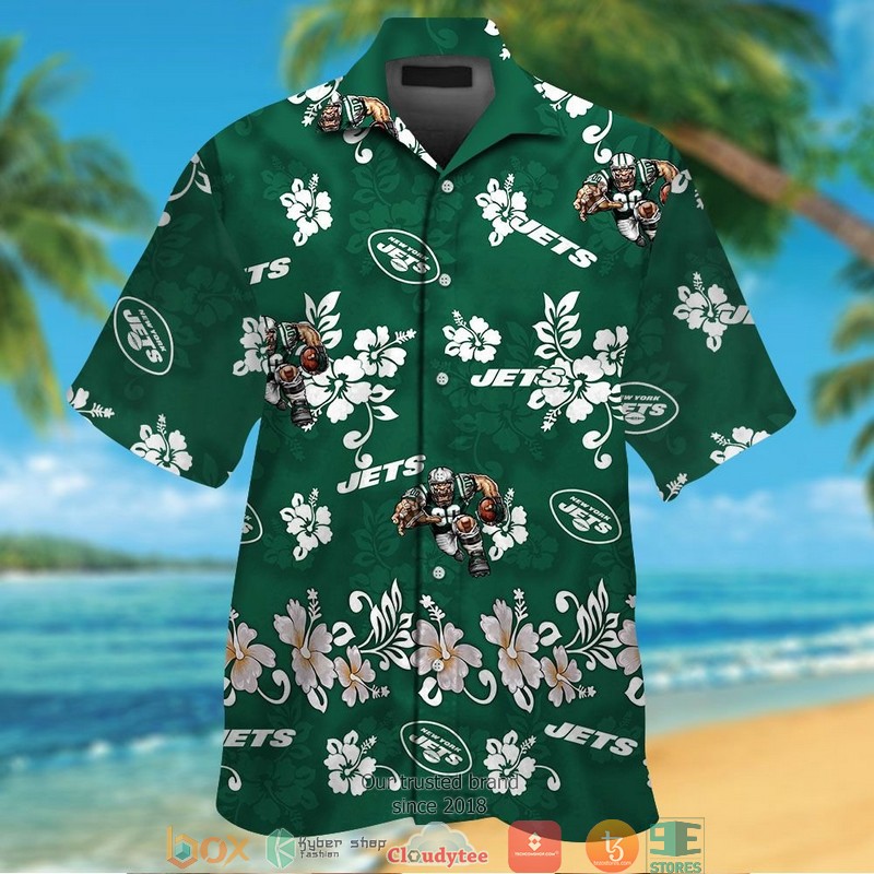 New_York_Jets_White_Hibiscus_Flower_Pattern_Hawaiian_Shirt_short