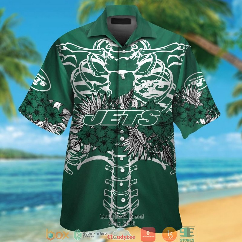 New_York_Jets_backbone_hibiscus_Hawaiian_Shirt_short