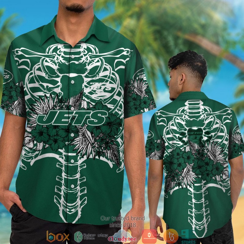 New_York_Jets_backbone_hibiscus_Hawaiian_Shirt_short_1