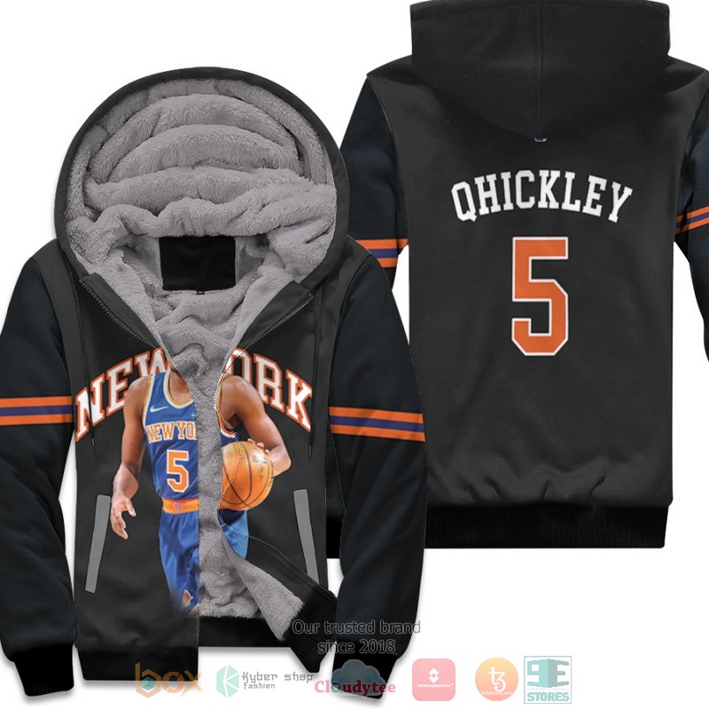 New_York_Knicks_Immanuel_Quickley_5_NBA_Black_fleece_hoodie