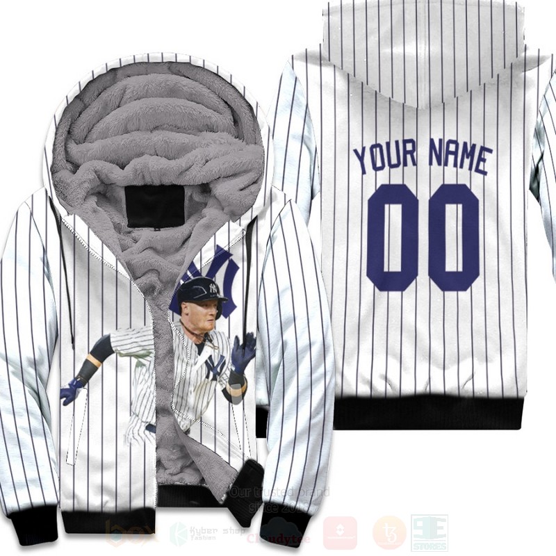 New_York_Yankees_Clint_Frazier_77_2020_MLB_White_Personalized_3D_Fleece_Hoodie