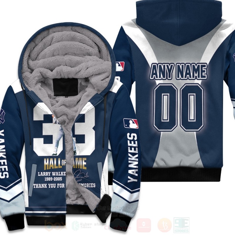 New_York_Yankees_Hall_Of_Fame_Larry_Walker_33_1989_2005_Signature_Personalized_3D_Fleece_Hoodie