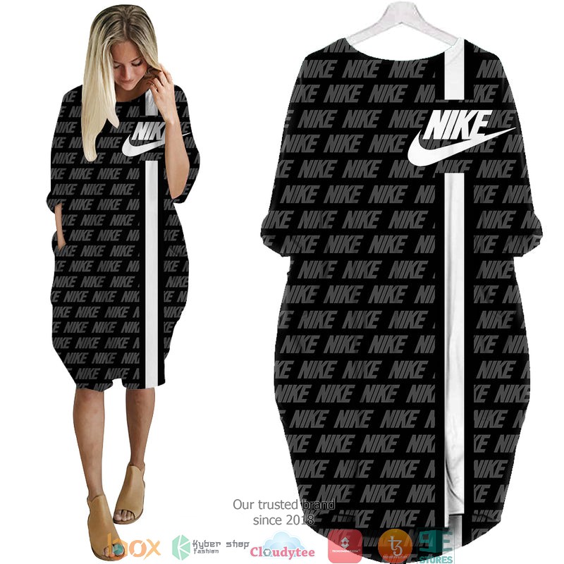 Nike_Black_White_line_Batwing_Pocket_Dress