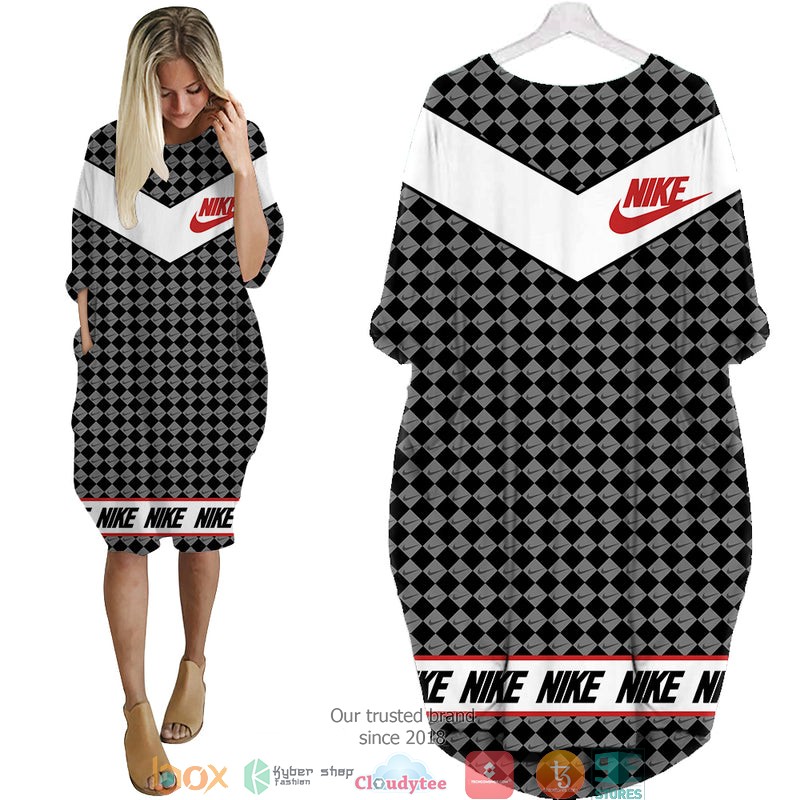 Nike_Caro_pattern_Batwing_Pocket_Dress