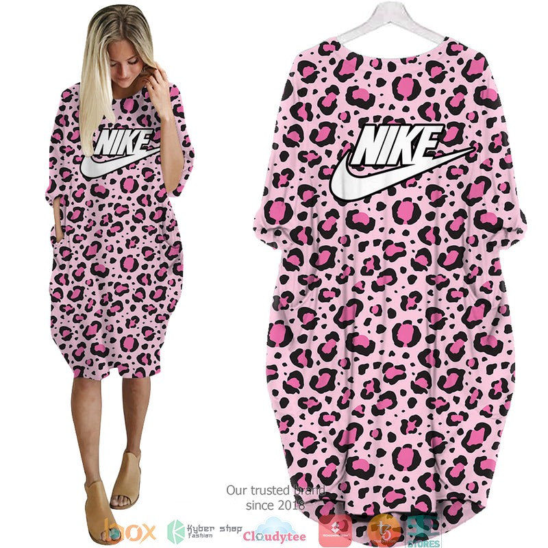 Nike_Pink_leopard_pattern_Batwing_Pocket_Dress