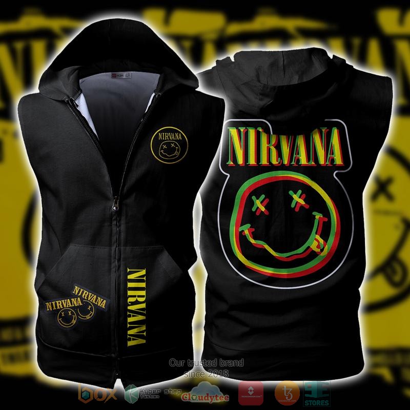 Nirvana_Sleeveless_zip_vest_leather_jacket