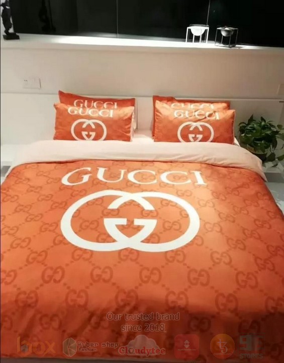 Orange_Gucci_Inspired_Bedding_Set