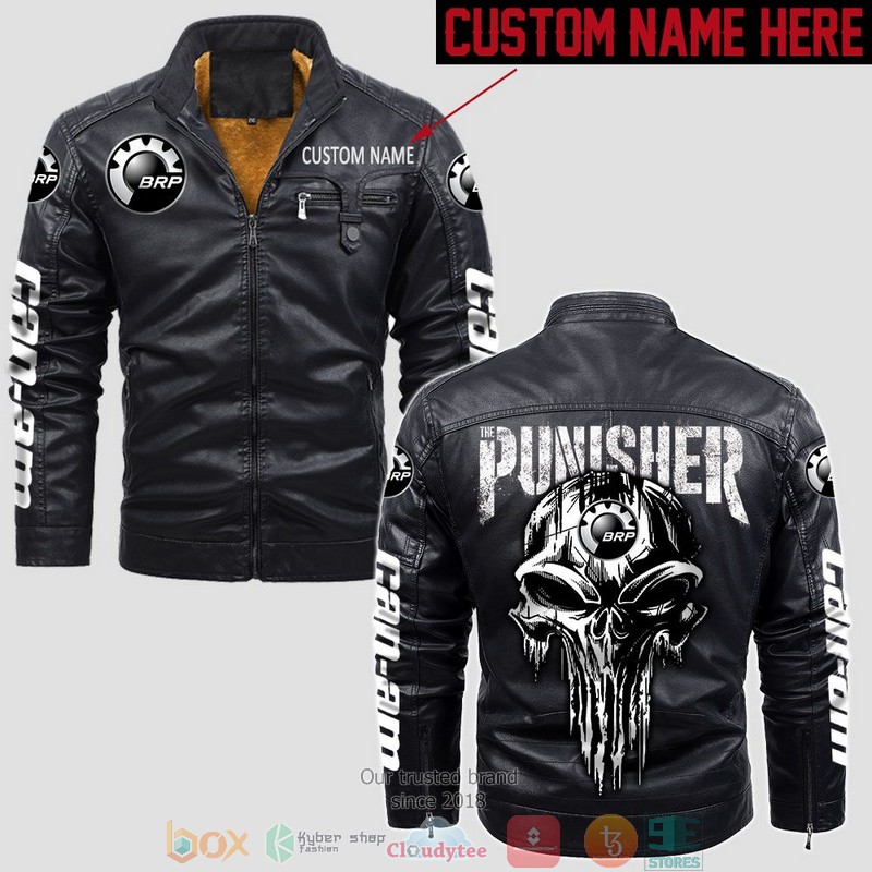 Personalized_Can_Am_BRP_Punisher_Skull_Fleece_Leather_Jacket