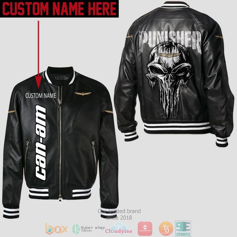 Personalized_Can_Am_Punisher_Skull_Leather_Bomber_Jacket