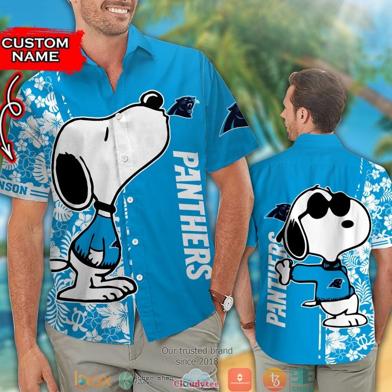 Personalized_Carolina_Panthers_Snoopy_Hawaiian_Shirt_short_1