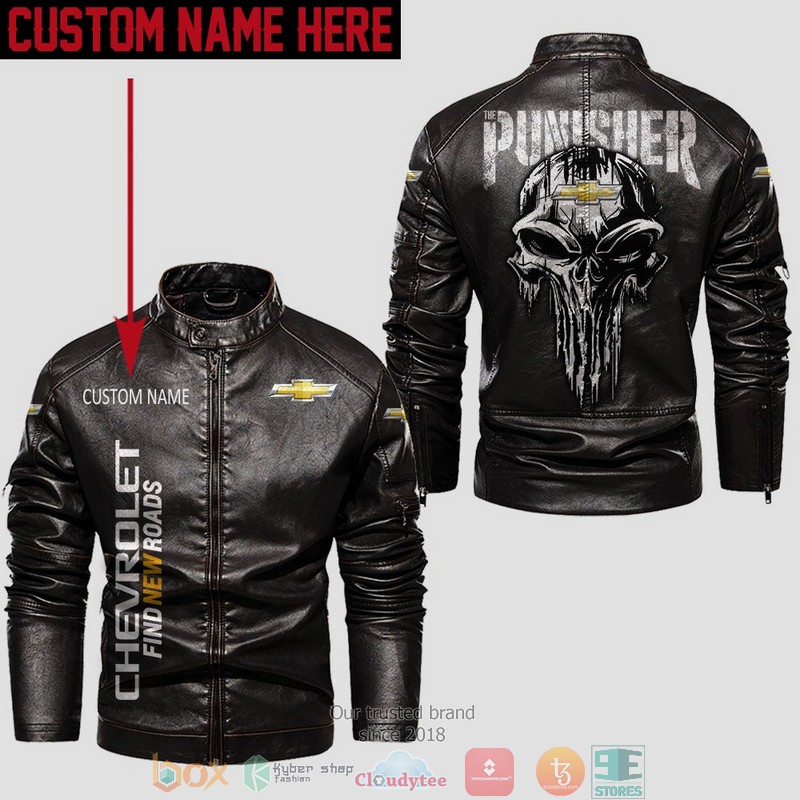Personalized_Chevrolet_Punisher_Skull_Collar_Leather_Jacket