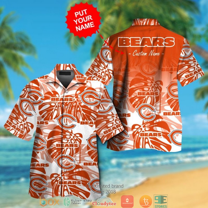 Personalized_Chicago_Bears_Monstera_deliciosa_Hawaiian_shirt_short