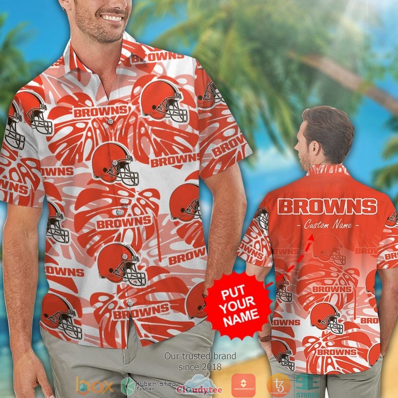 Personalized_Cleveland_Browns_Monstera_deliciosa_Hawaiian_shirt_short_1