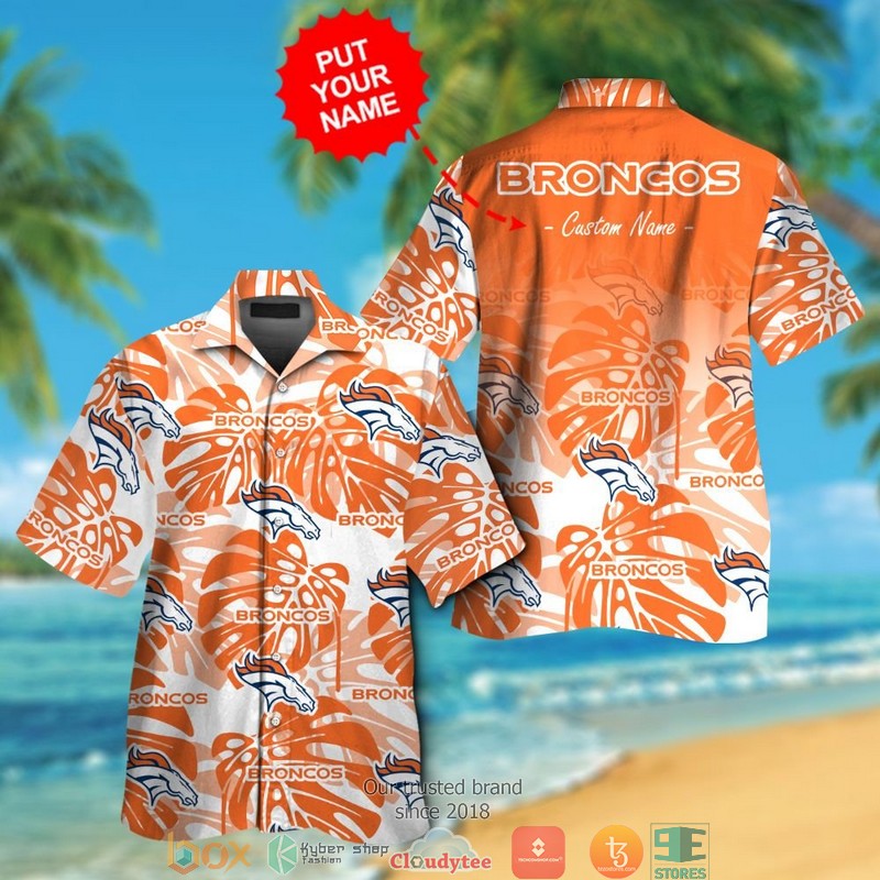 Personalized_Denver_Broncos_Monstera_deliciosa_Hawaiian_shirt_short