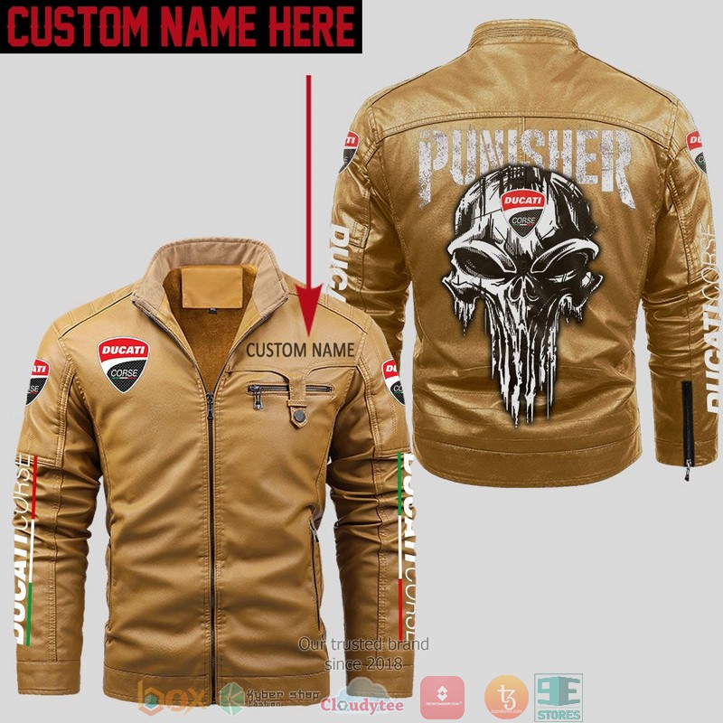 Personalized_Ducati_Punisher_Skull_Fleece_Leather_Jacket_1