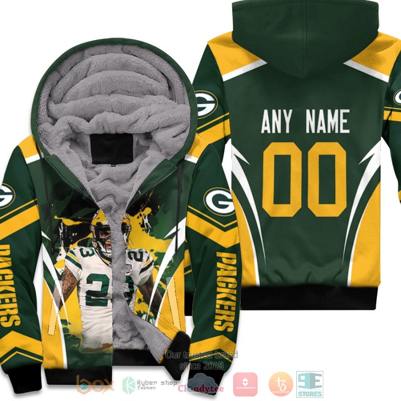 Personalized_Green_Bay_Packers_Jaire_Alexander_Green_custom_fleece_hoodie