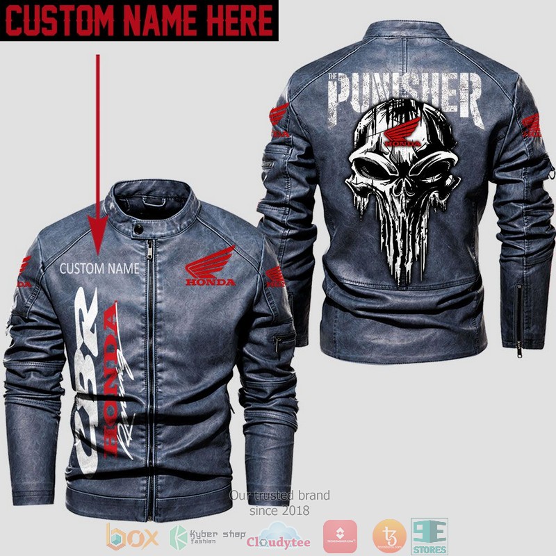 Personalized_Honda_CBR_Punisher_Skull_Collar_Leather_Jacket_1