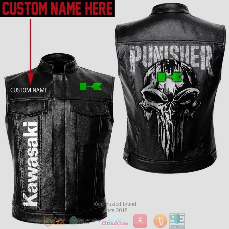Personalized_Kawasaki_Punisher_Skull_Vest_Leather_Jacket