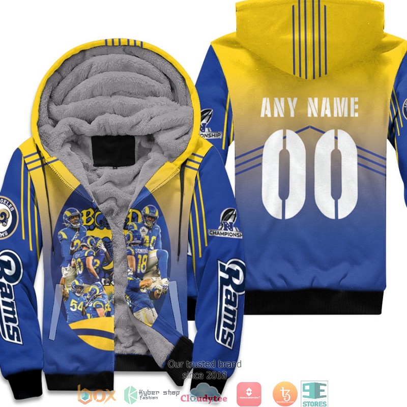 Personalized_Los_Angeles_Rams_Team_Great_Players_NFC_Championship_2022_Blue_3d_Fleece_Hoodie