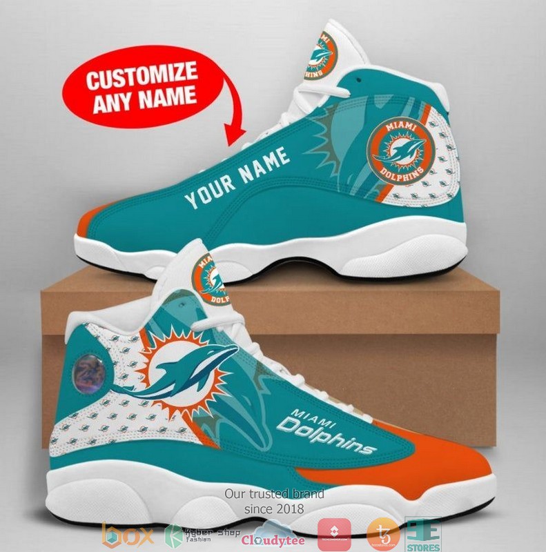 Personalized_Miami_Dolphins_NFL_big_logo_Air_Jordan_13_Sneaker_Shoes