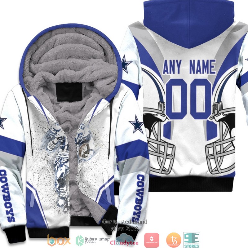 Personalized_NFL_Dallas_Cowboys_Emmitt_Smith_White_Gift_3d_Fleece_Hoodie