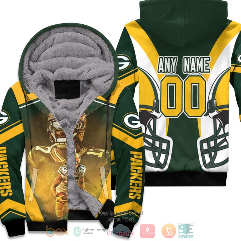 Personalized_NFL_Green_Bay_Packers_Davante_Adam_Green_custom_fleece_hoodie