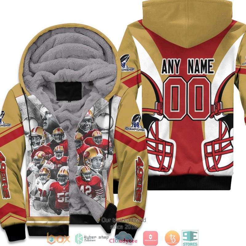 Personalized_NFL_San_Francisco_49ers_Team_Great_Players_NFC_Championship_2022_Yellow_3d_Fleece_Hoodie