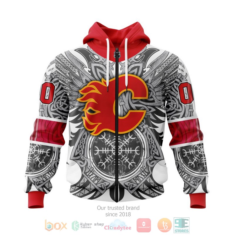 Personalized_NHL_Calgary_Flames_Norse_Viking_Symbols_3D_shirt_hoodie_1