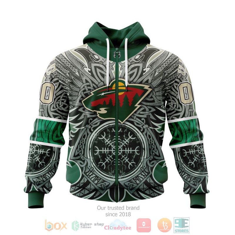 Personalized_NHL_Minnesota_Wild_Norse_Viking_Symbols_3D_shirt_hoodie_1
