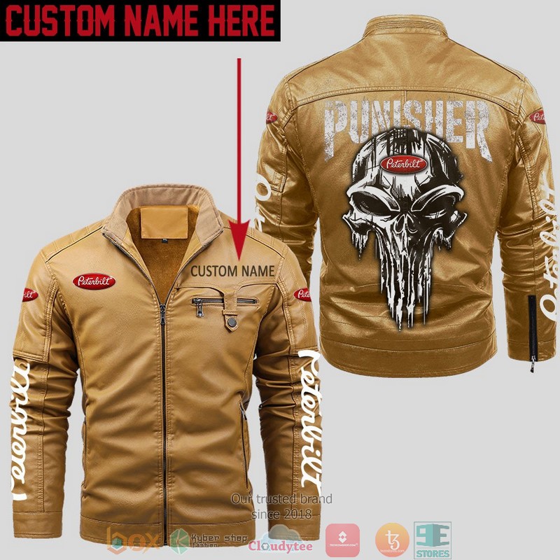 Personalized_Peterbilt_Punisher_Skull_Fleece_Leather_Jacket_1