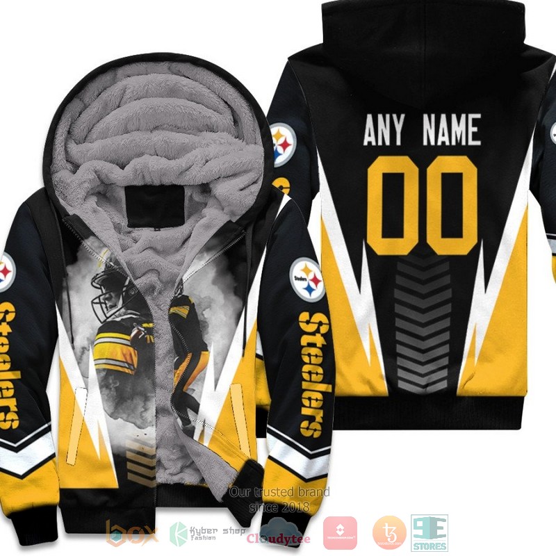 Personalized_Pittsburgh_Steelers_Ben_Roethlisberger_yellow_Black_custom_fleece_hoodie