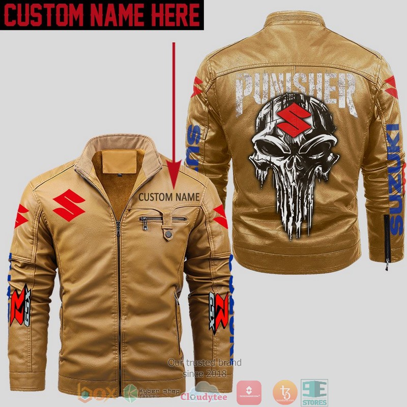 Personalized_Suzuki_Punisher_Skull_Fleece_Leather_Jacket_1