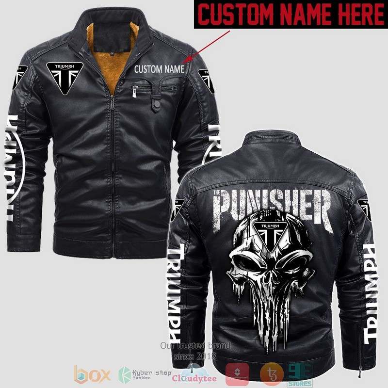 Personalized_Triumph_Motorcycles_Punisher_Skull_Fleece_Leather_Jacket