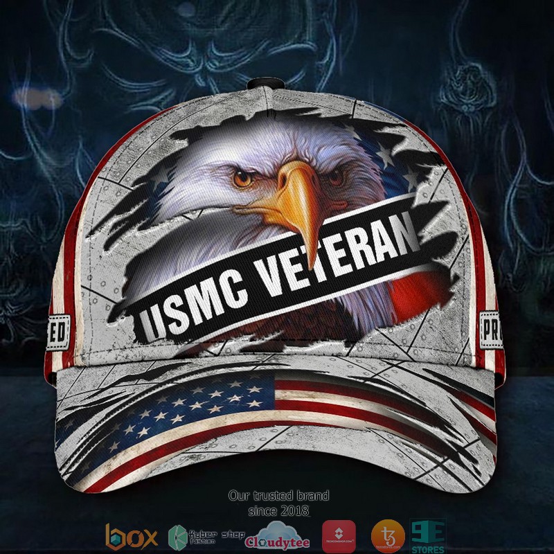 Personalized_USMC_Veteran_Eagle_American_flag_Cap
