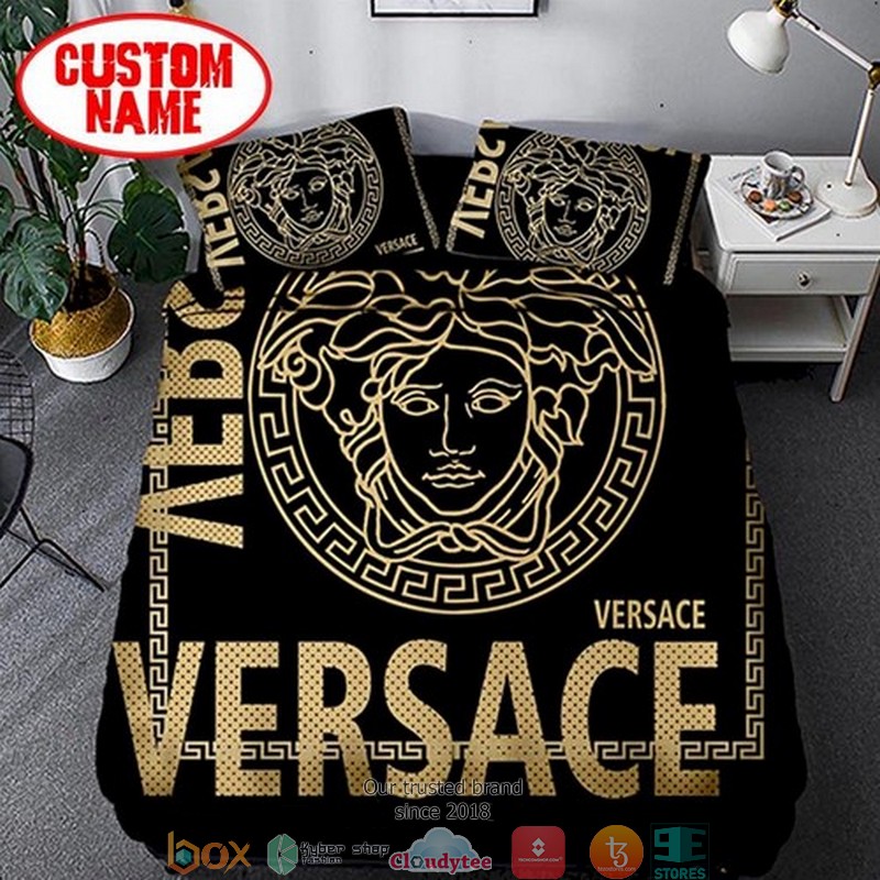 Personalized_Versace_Gold_pattern_black_Duvet_cover_bedding_set