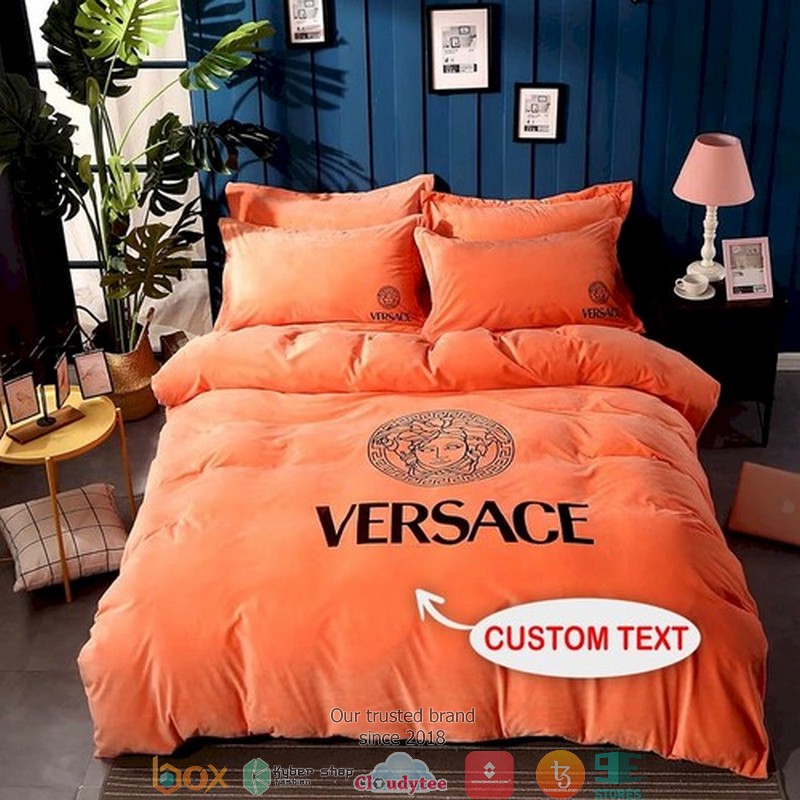 Personalized_Versace_Orange_Duvet_cover_bedding_set