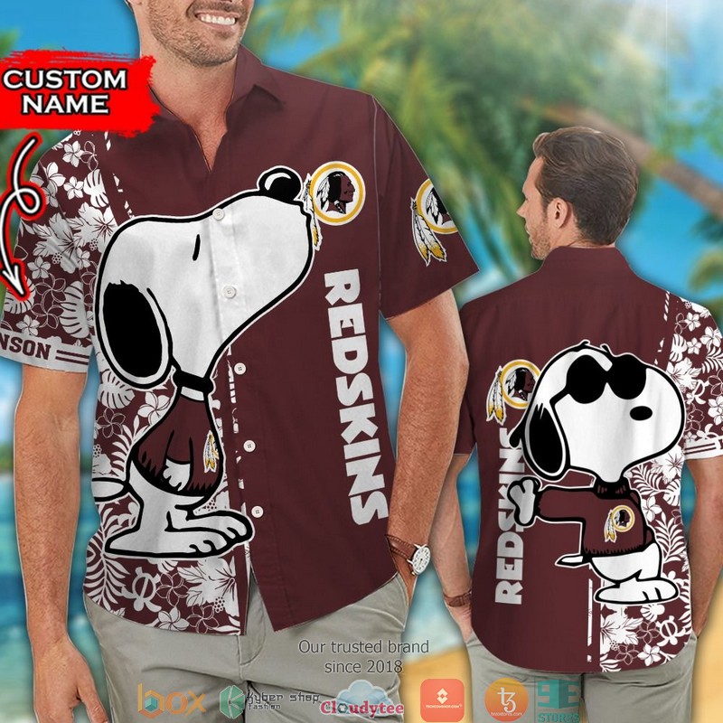 Personalized_Washington_Redskins_Snoopy_Hawaiian_Shirt_Short_1