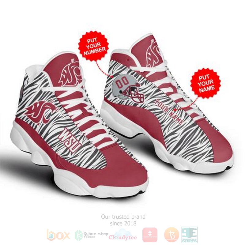 Personalized_Washington_State_Cougars_teams_NCAA_custom_Air_Jordan_13_shoes