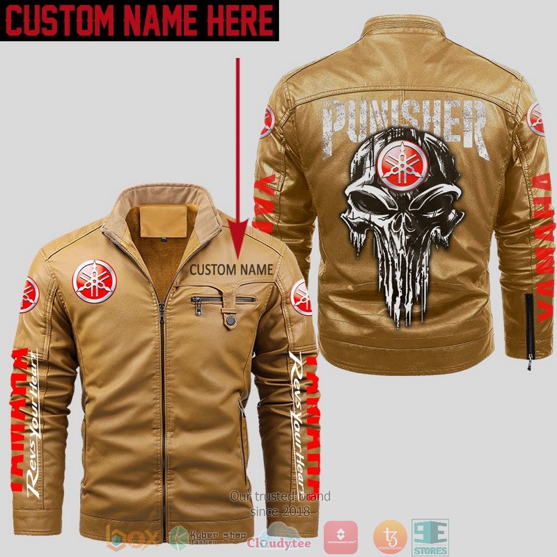 Personalized_Yamaha_Punisher_Skull_Fleece_Leather_Jacket