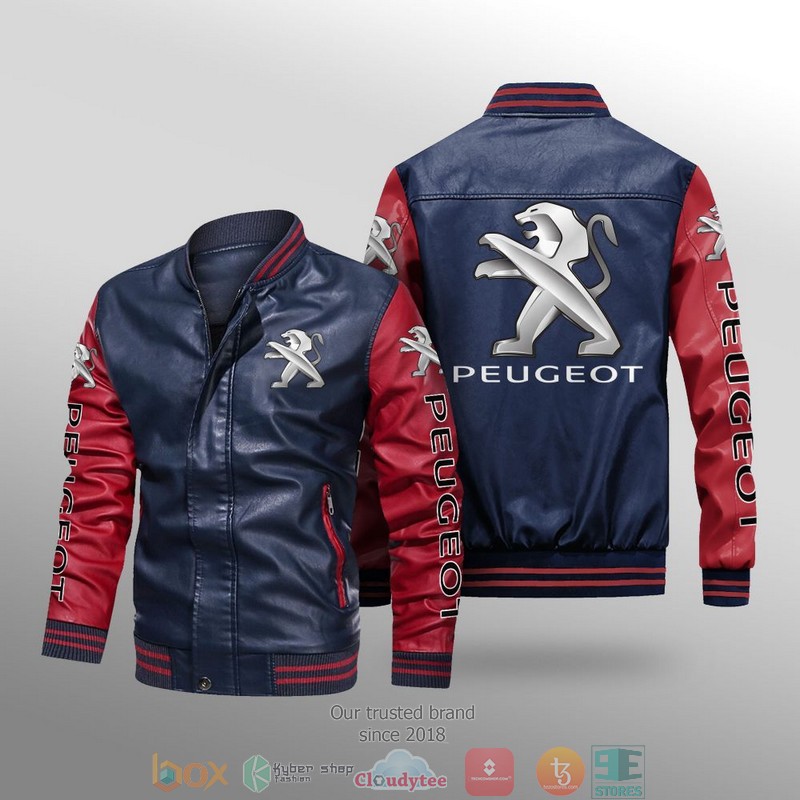 Peugeot_Car_Brand_Leather_Bomber_Jacket_1