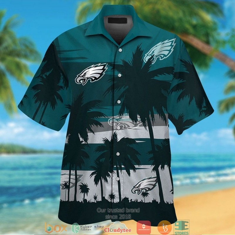 Philadelphia_Eagles_Coconut_island_Green_Hawaiian_Shirt_short