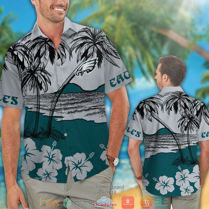 Philadelphia_Eagles_Coconut_island_Hibiscus_Hawaiian_Shirt_short_1
