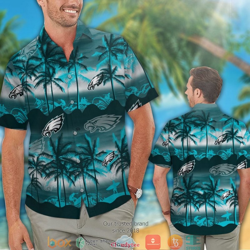 Philadelphia_Eagles_Coconut_island_Ocean_Waves_Hawaiian_Shirt_short_1