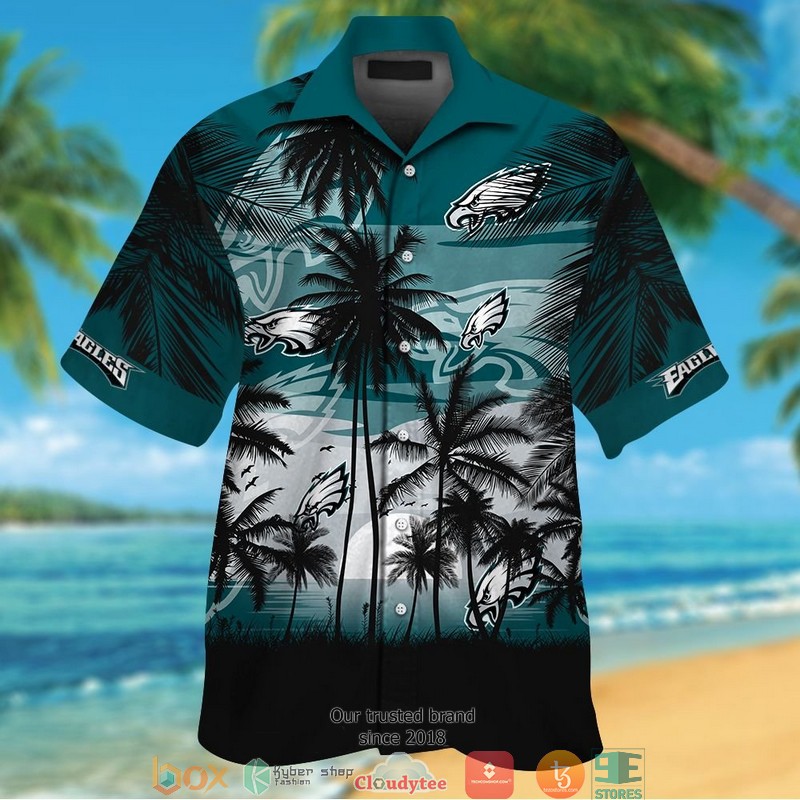 Philadelphia_Eagles_Coconut_island_Sunset_Hawaiian_Shirt_short