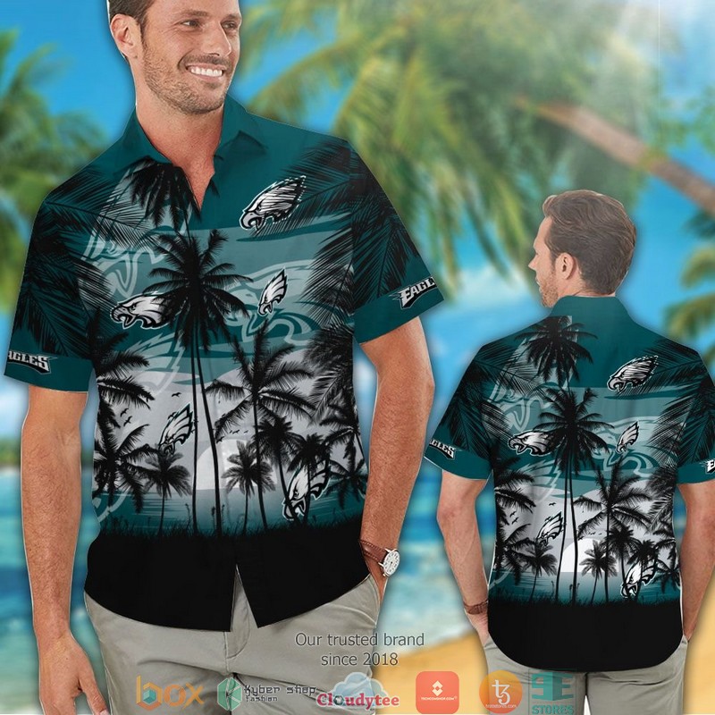 Philadelphia_Eagles_Coconut_island_Sunset_Hawaiian_Shirt_short_1